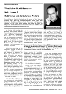 Westlicher Buddhismus – Nein danke