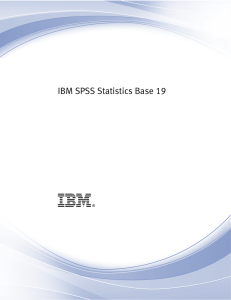 IBM SPSS Statistics Base 19