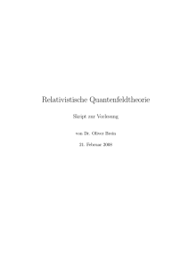 Relativistische Quantenfeldtheorie