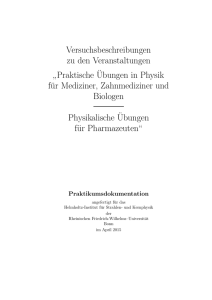 Anleitung Medizinerpraktikum - mpraktikum.hiskp.uni
