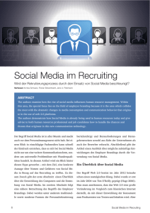 Social Media im Recruiting - Hochschule Neu-Ulm