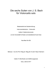 Die sechs Suiten von J. S. Bach für Violoncello solo