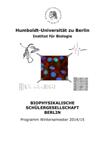 Flyer - Institut für Biologie - Humboldt