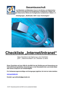 Checkliste „Internet/Intranet“