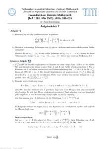 (MA 1501, MA 1503), WiSe 2014/15 Aufgabe - TUM