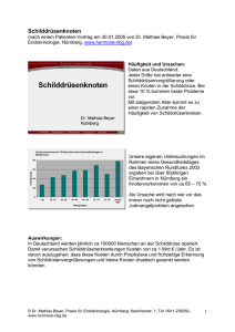 Schilddrüsenknoten - Praxis für Endokrinologie Nürnberg