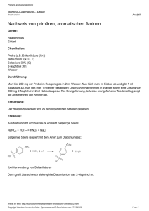 Nachweis von primären, aromatischen Aminen - Illumina