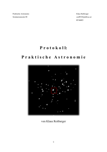 Protokoll - Praktische Astronomie