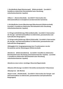 1. Kirchhoffsche Regel (Knotenregel) (Elektrotechnik) {Lernfeld 3