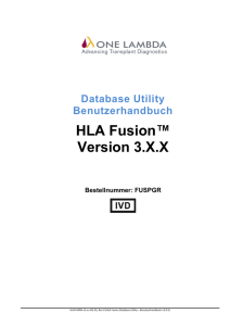 HLA Fusion ™ Database Utility