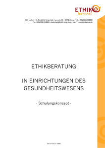 ethikberatung in einrichtungen des gesundheitswesens