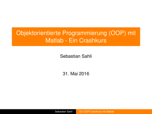 Objektorientierte Programmierung (OOP) mit Matlab