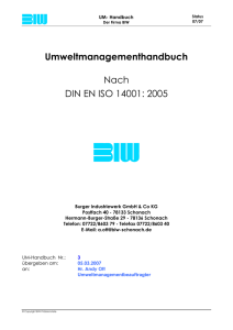Nach DIN EN ISO 14001: 2005 - biw