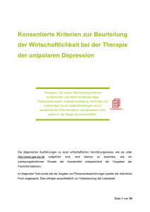 unipolare Depression - Gemeinsame Prüfungseinrichtungen Baden