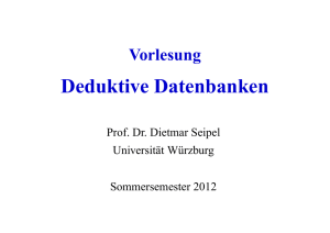 Deduktive Datenbanken - Universität Würzburg