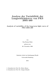 Analyse der Variabilität der Langzeitlichtkurve von PKS 2005-489