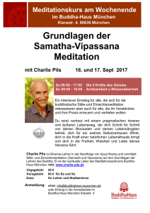 Grundlagen der Samatha-Vipassana Meditation