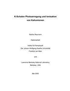 K-Schalen Photoanregung und Ionisation von