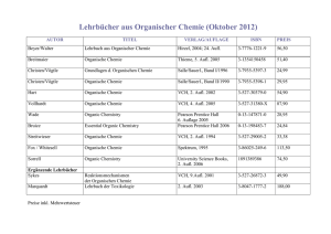 Lehrbücher aus Organischer Chemie und Biochemie (Stand 23