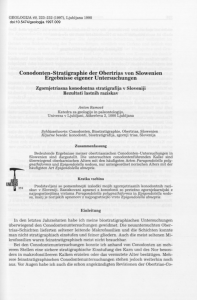 Conodonten-Stratigraphie der Obertrias von Slowenien