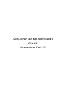 Konjunktur und Stabilitätspolitik - VWA