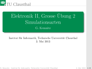 Elektronik II, Grosse Übung 2 Simulationsarten