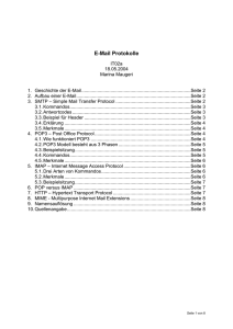 E-Mail Protokolle - BBS I - Technik