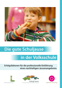 Die gute Schuljause in der Volksschule