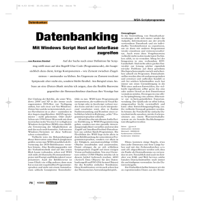 Datenbanking - 20+ Jahre Erfahrung