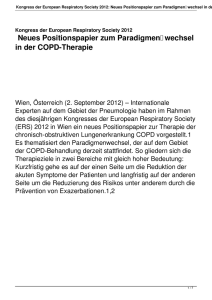 Kongress der European Respiratory Society 2012