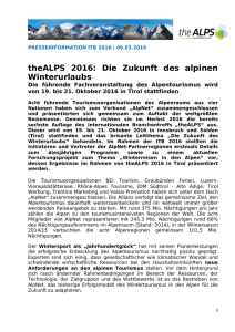 theALPS 2016: Die Zukunft des alpinen Winterurlaubs