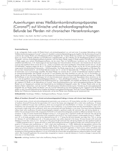 Auswirkungen eines Weißdornkombinationspräparates (Coronal®)