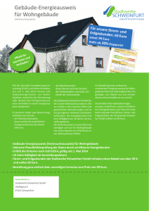 Gebäude-Energieausweis für Wohngebäude