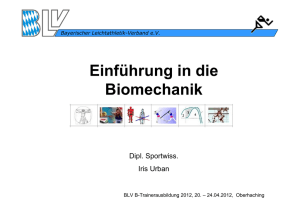 Einführung in die Biomechanik - Bayerischer Leichtathletik
