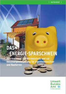 Das Energie-Sparschwein - Aktion No