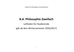 B.A. Zweifach - Institut für Philosophie Bonn