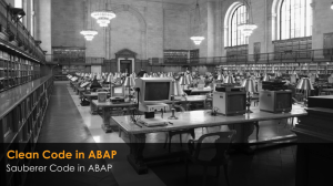 Clean Code in ABAP