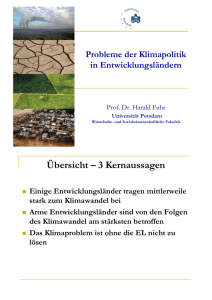 Entwicklungsländer Klimawandel