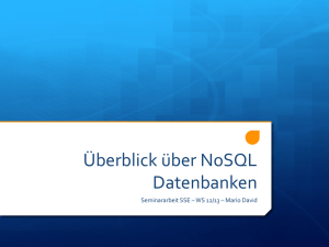 Überblick über NoSQL Datenbanken