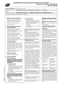 Methotrexat „Lederle“ Lösung 500 mg/ - 1000 mg/- 5000