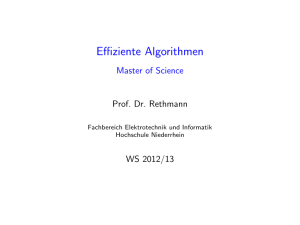 Effiziente Algorithmen - Hochschule Niederrhein