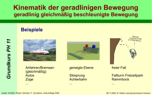 FO 207 Geradlinig gleichmaessig beschleunigte