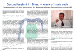 Gesund beginnt im Mund – krank oftmals auch