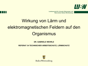 Wirkung von Lärm und elektromagnetischen Feldern auf