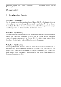 ¨Ubungsblatt 6 6 Faradaysches Gesetz