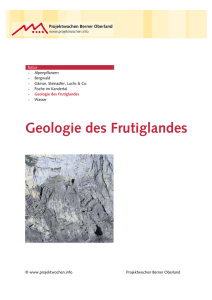 Geologie des Frutiglandes - Projektwochen Berner Oberland