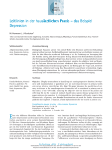 Guidelines in general practice â the example depression