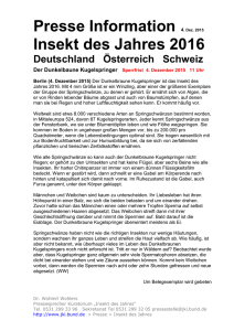 Presse Information - Naturwissenschaften Schweiz