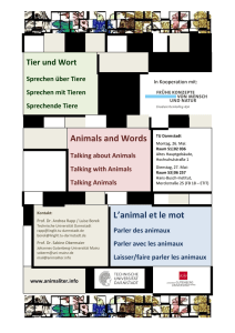 Animals and Words TU Darmstadt L`animal et le mot