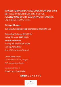 Handreichung zu STRAUSS - Burleske für Klavier und Orchester